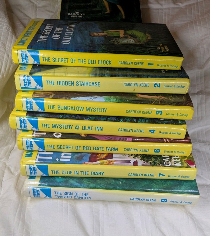 Nancy Drew Mystery Stories 1-4 6 7 9 Carolyn Keene Hardcover Books Lot Of 7