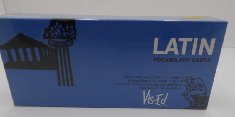 Vis-Ed Latin Vocabulary Cards Language Learning Set Vintage USA SEALED