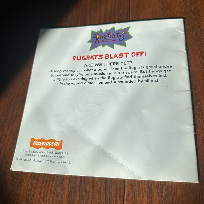 Rugrats Blast Off! Scholastic 1997 Paperback Book Nickelodeon 90s Vintage Kids gallery