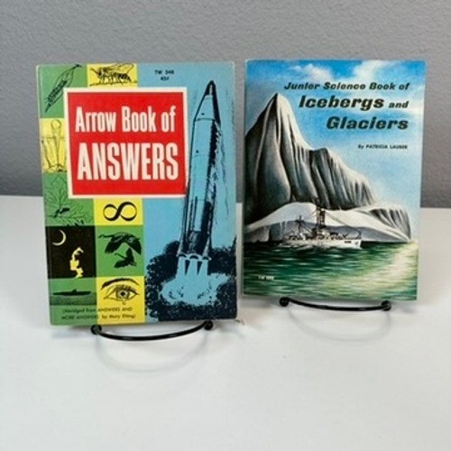 VTG Science Books: Arrow Book of Answers & Icebergs Glaciers 1960s Home School
