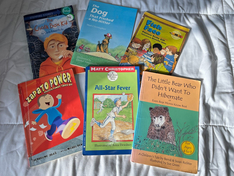 kids books lot, boys interests, 6 in set, $9+ship, chapter books