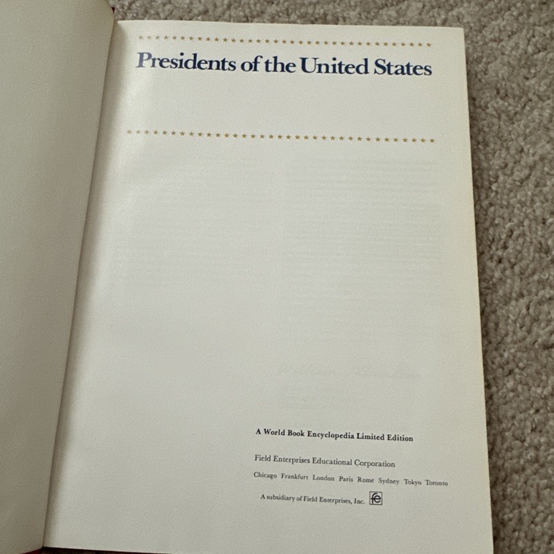 Vtg Presidents Of The United States 1976 World Book Encyclopedia Limited Edition gallery
