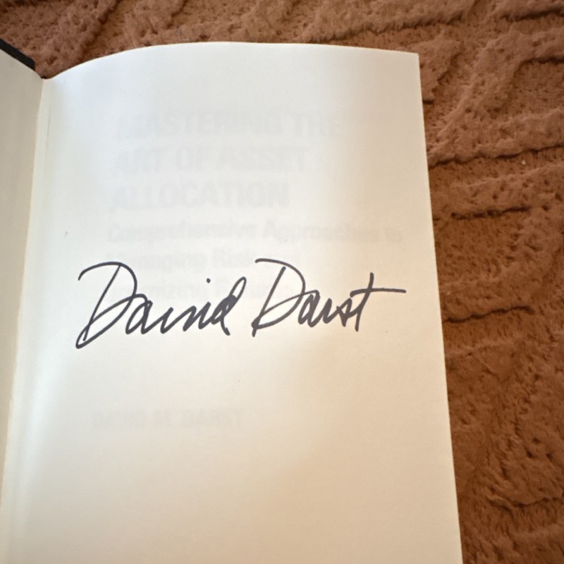 Mastering the Art of Asset Allocation by David M. Darst Signed Hardcover Finance gallery