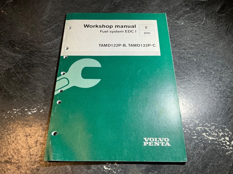 Volvo Penta TAMD122P-B, TAMD122P-C Marine Diesel Fuel System EDC Workshop Manual