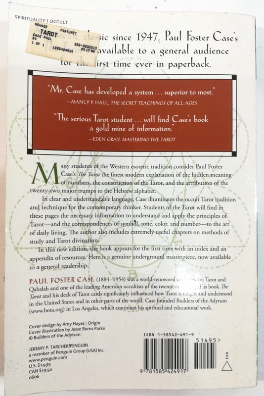 The Tarot classic guide by Paul Foster Case (Guidebook Only) GC gallery