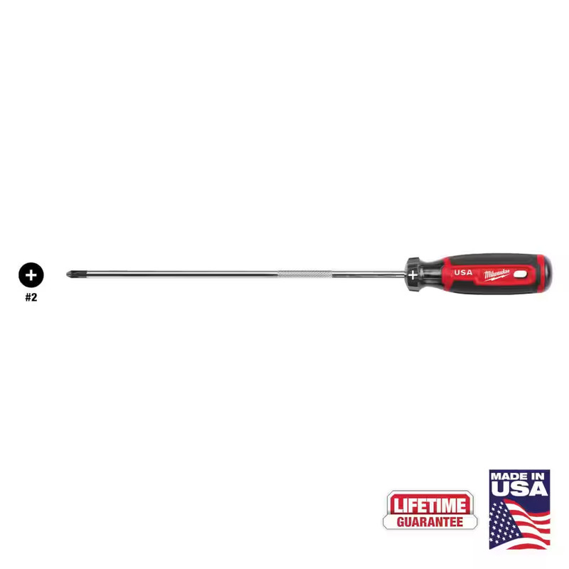 10 In. #2 Phillips Screwdriver with Cushion Grip