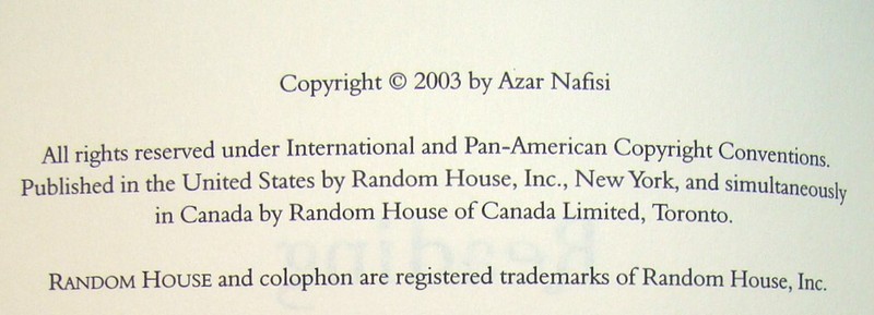 Reading Lolita In Tehran ~2003 HC~ Azar Nafisi SIGNED Islam Iran Forbidden Books gallery