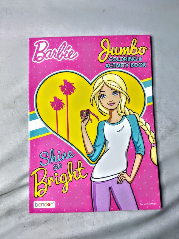 Barbie Fashion Doll Jumbo Coloring Book Pink Activity Shine So Bright Bendon gallery