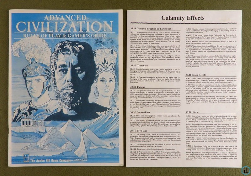 Advanced Civilization: Rulebook + Errata Sheet AH 8372