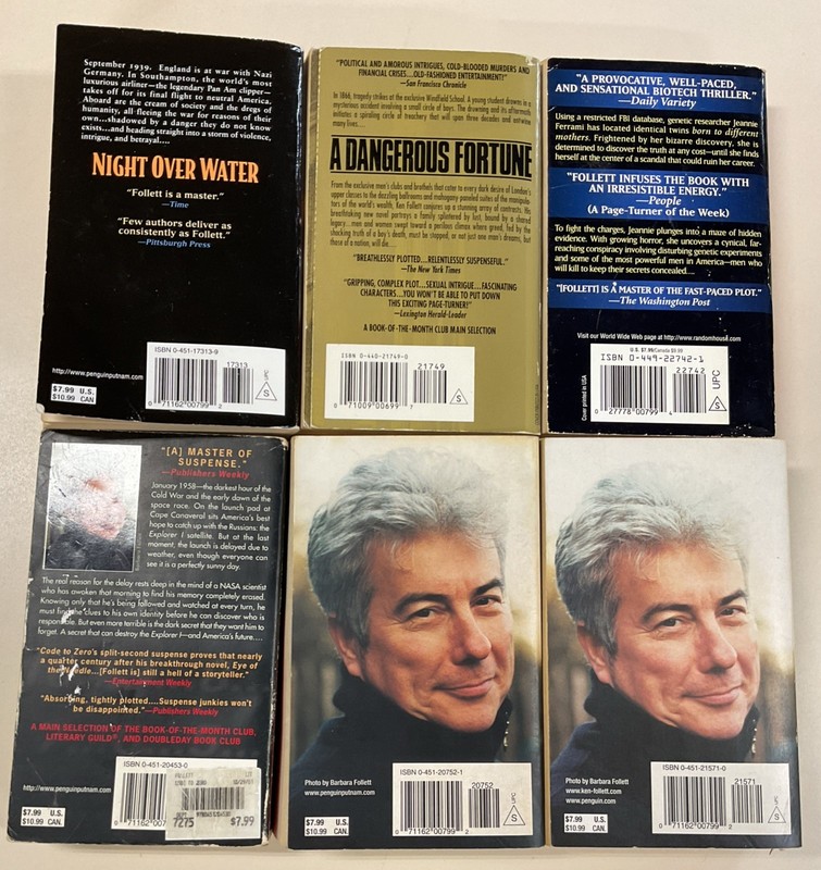 Ken Follett PB Lot of 12 Night Over Water Jackdaws Whiteout Third Twin gallery