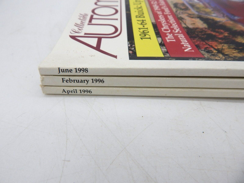 Lot of 3 Collectible Automobile Magazine 1996 & 1998 gallery