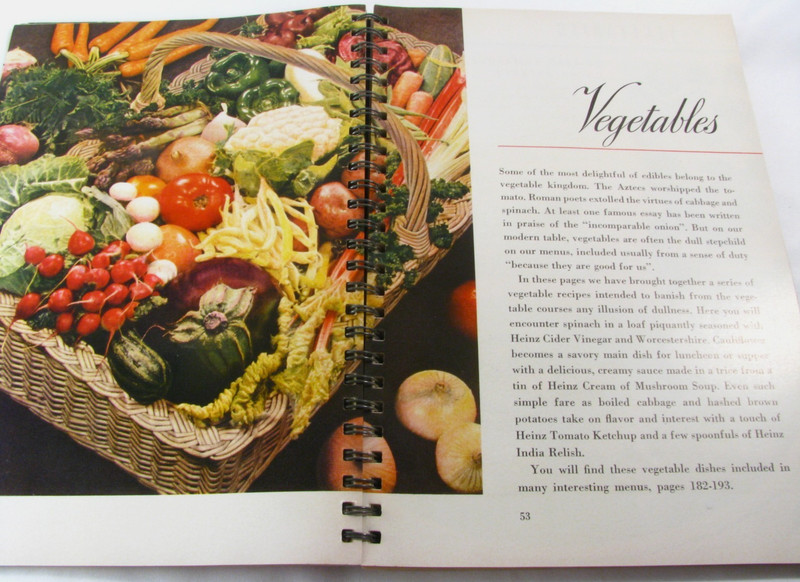 Vintage Heinz Recipe Book Spiral Bound 1939 Ring Wire Bound WWII Cookbook gallery