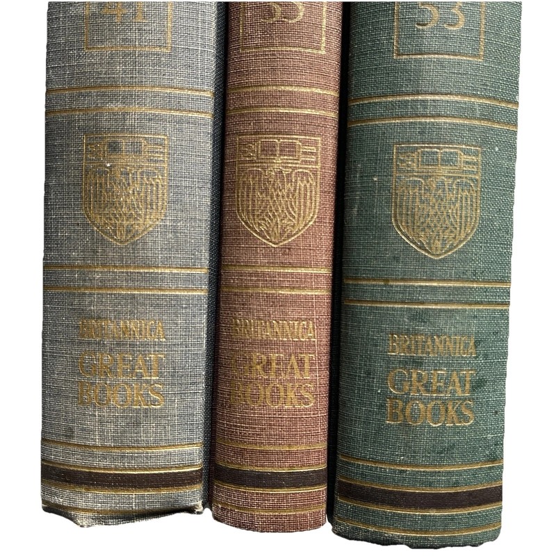 Vintage Britannica Great Books Set of 3 | Gibbon Locke Hume | Shelf Decor gallery