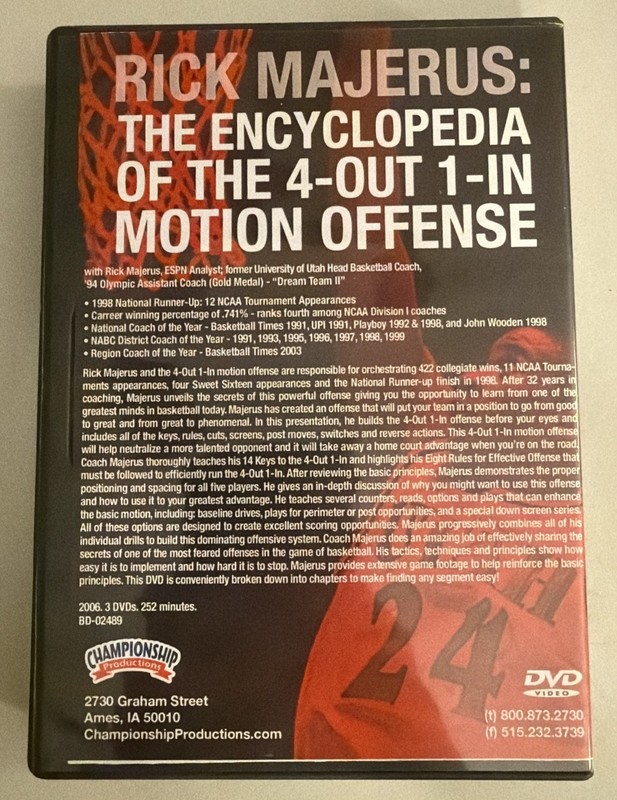 Rick Majerus: The Encyclopedia of the 4-Out-1-In Motion Offense 3 DVD Set gallery