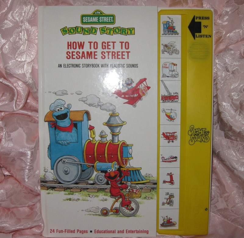 HOW TO GET TO SESAME STREET – VERY RARE, 1990, VINTAGE SOUND STORY BOOK – NEW! –