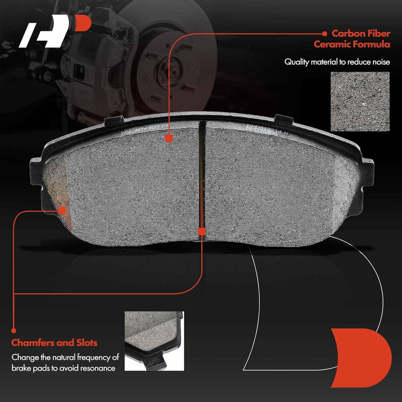 11.81 Inch(300Mm) Front Drilled and Slotted Disc Brake Rotors+Ceramic Pads Kit C gallery