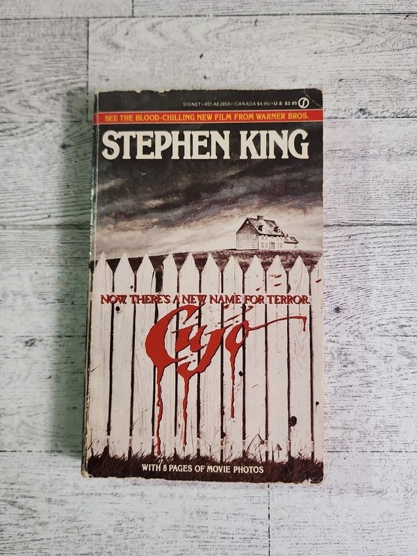 Cujo By Stephen King Vintage First Signet Printing 1982 Paperback Book w/ Photos