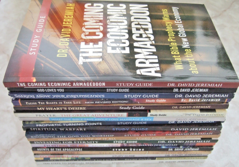 DR. DAVID JEREMIAH CHRISTIAN STUDY GUIDES LOT OF 18 NO DUPLICATES VGC #4