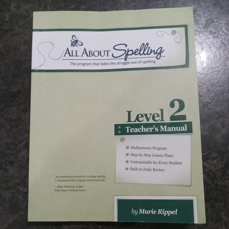 All About Spelling Level 2 Teacher’s Manual – Black & White Edition