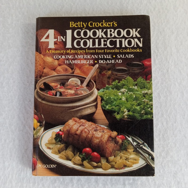 Betty Crocker’s 4-in-1 Cookbook Collection Vintage 1980 Hardcover Recipes