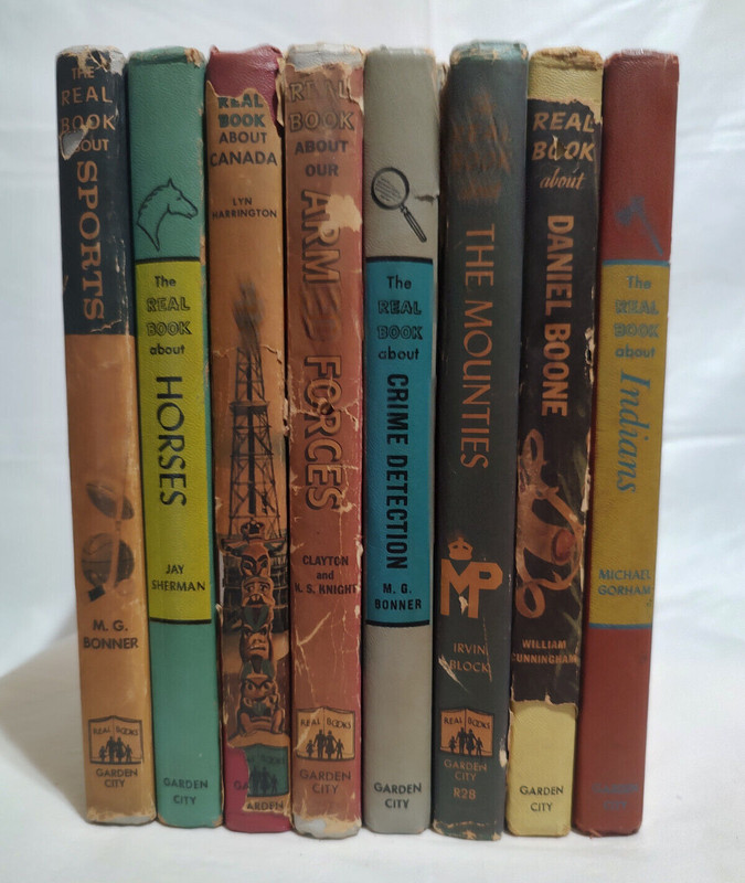 Real Book About Horses Mounties Daniel Boone Set of 8 50s 60s Hardback Vtg