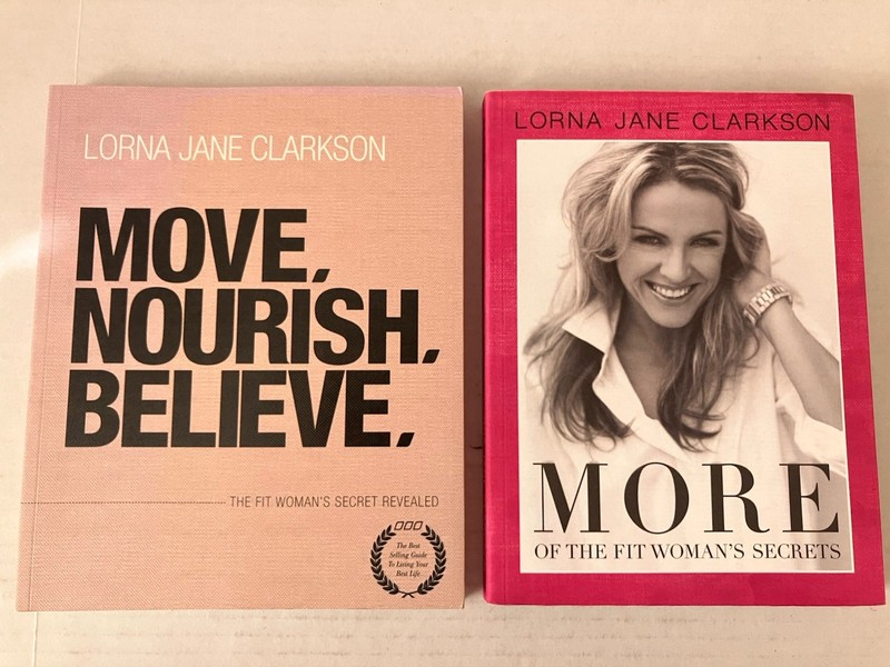 Set 2 Lorna Jane Clarkson Fit Woman’s Secrets Books Softcover Flex Bound