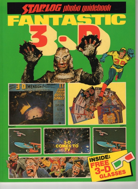 Starlog Photo Guide Book Fantastic 3-D w/3D Glasses 98 pages long 1982