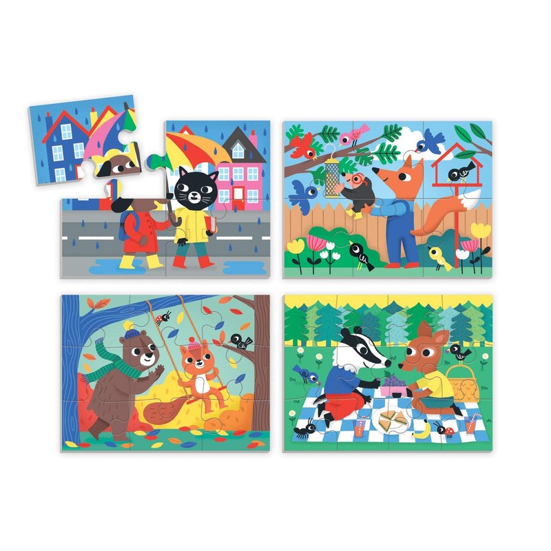 Mudpuppy Kindness 4 in a Box Puzzle Set for Kids 4 6 9 12 Piece Puzzles gallery