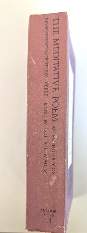 The Meditative Poem: Anthology of 17th Century Verse edited by Louis Martz PB gallery