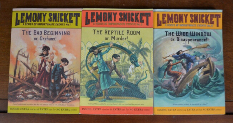 Books 1-3 in the Series of Unfortunate Events by Lemony Snicket Bad Beginning L4