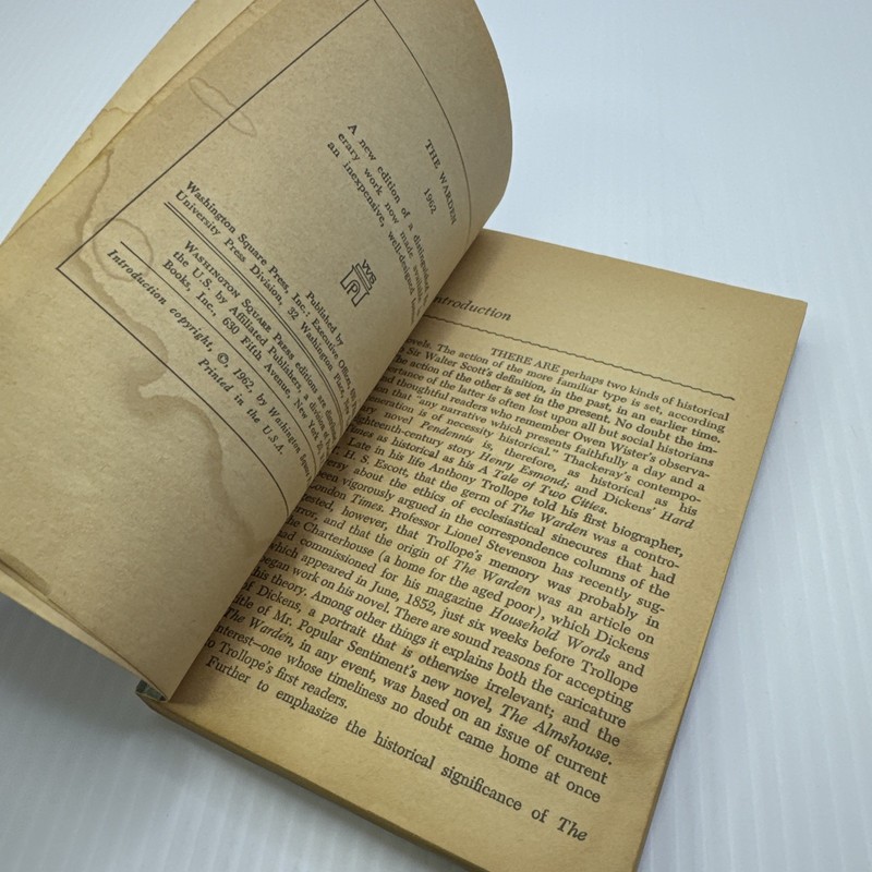 The Warden Anthony Trollope Paperback 1962 Washington Square Press gallery