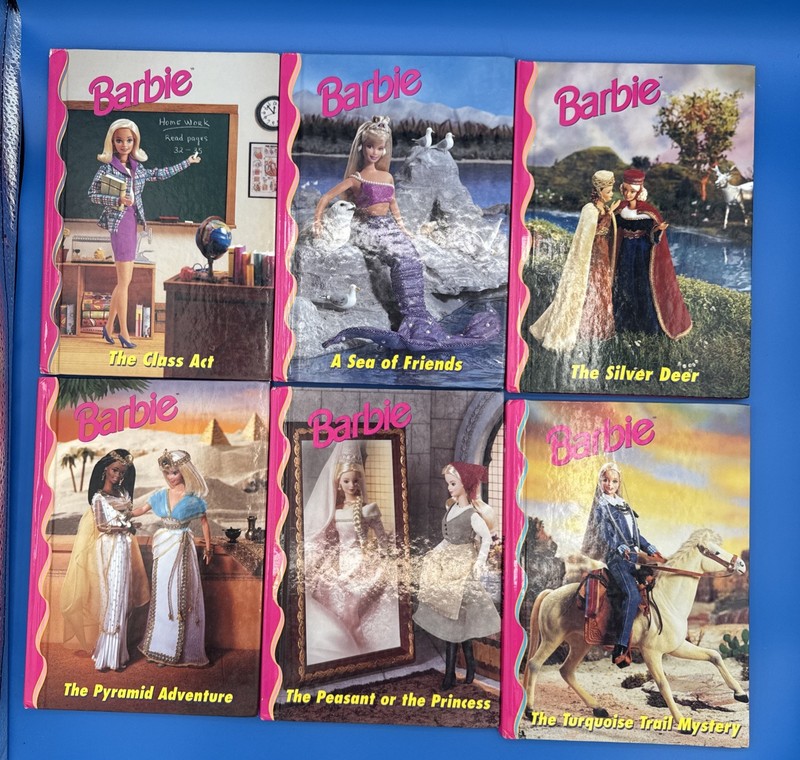 VTG Barbie & Friends Book Club Hardback Groiler 1998 Lot Of Six (6) Good *READ*