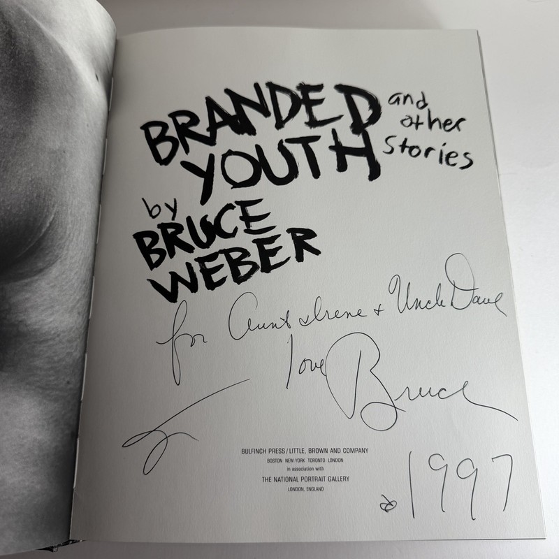 Branded Youth and Other Stories by Bruce Weber Hardcover Singed Autographed gallery