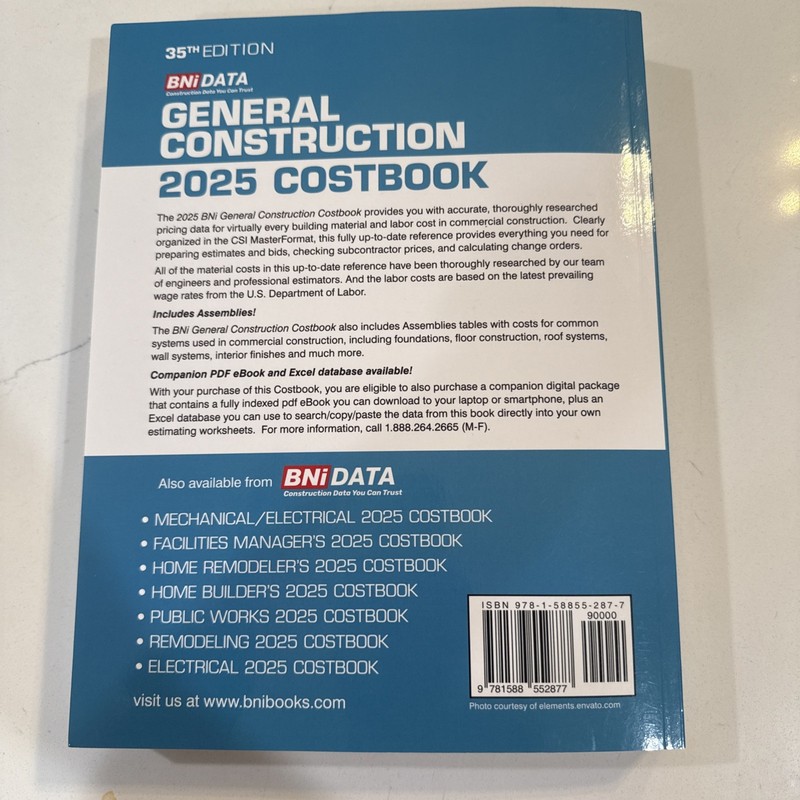2025 Bni General Construction Costbook 2025 Csi gallery