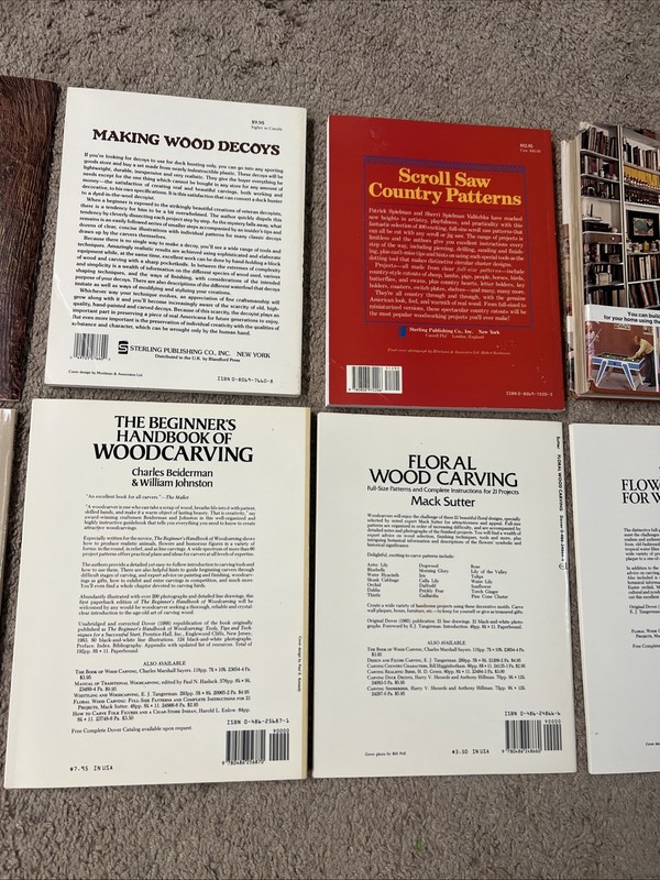 Woodcarving Book Lot Of 8 Woodworking Wood Carving Projects gallery
