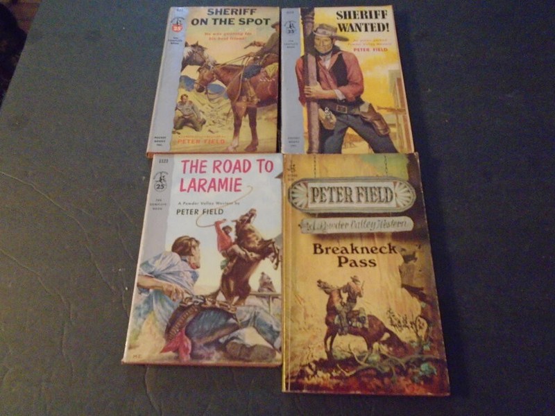 4 Vintage Western Paperbacks by Peter Field Check Listing for Specifics ID:93439