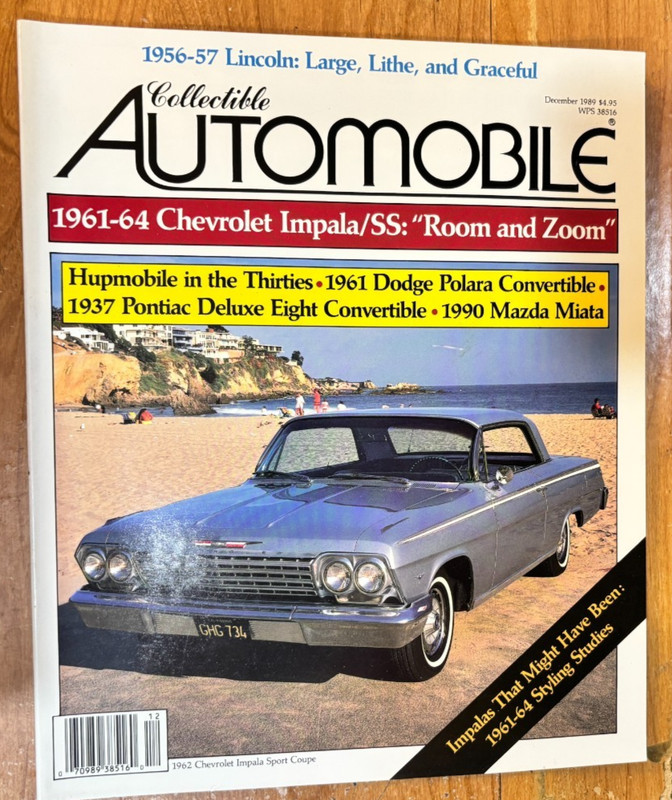 Collectible Automobile Magazine December 1989