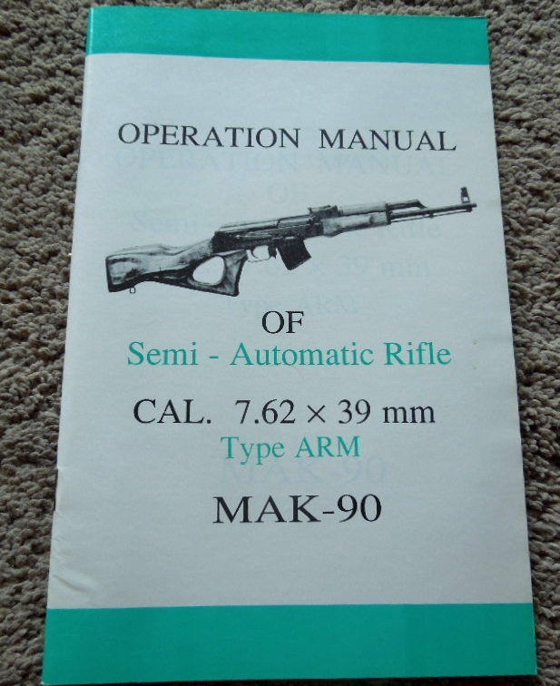 Mak-90 AK-47 7.62x39mm Type ARM Rifle Book 35 Pages NEW