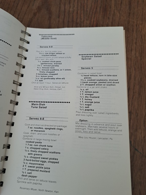 Vintage Mennonite More With Less Cookbook Recipes 1980 Spiral book prepper gallery