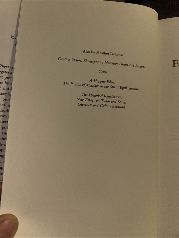 Echoes of Desire by Professor Dubrow, Heather: New gallery