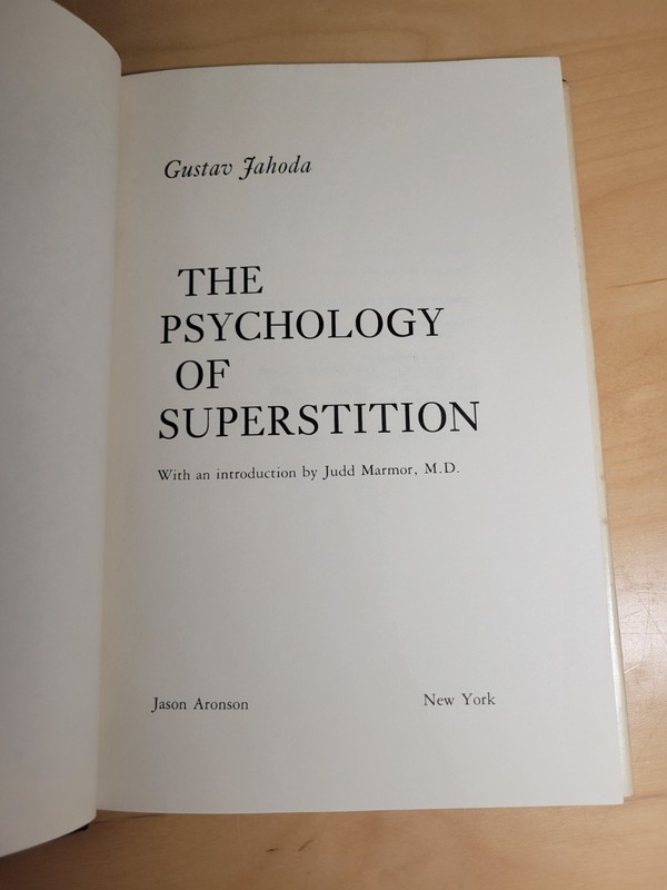 The Psychology Of Superstition By Gustav Jahoda Hardcover 1974 gallery