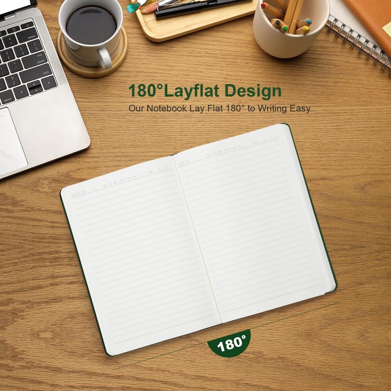12 Pack Lined Journal Notebooks for & Men, 240 Pages, Medium 5.5" x 8.3", Har... gallery
