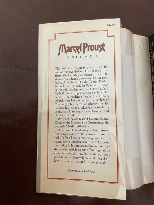 Marcel Proust :Biography by George D. Painter Vol. I & 2, Very Good 1st Ed gallery