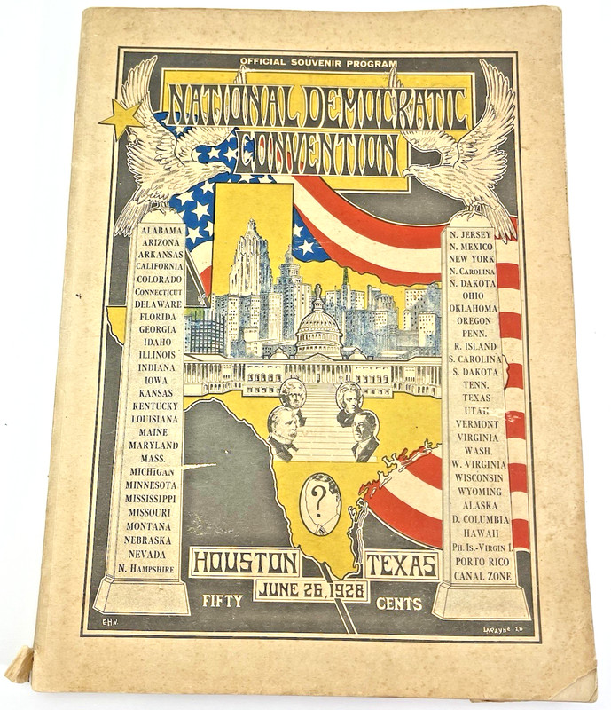 1928 Democratic National Convention Official Souvenir Program Extremely Rare!