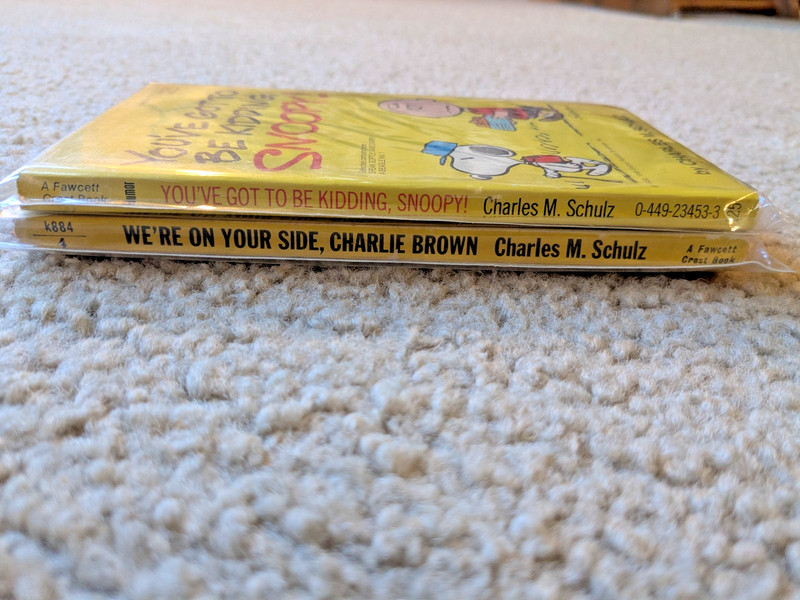Lot Of 2 Peanuts Charlie Brown Vintage Books by Charles M Schulz 1960s & 1970s gallery