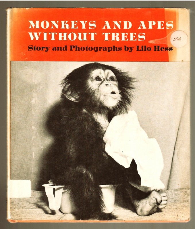 MONKEYS AND APES WITHOUT TREES – Lilo Hess (hc/dj) 1973 FREE SHIPPING