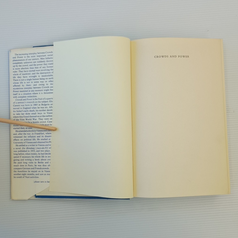 Crowds And Power by Elias Canetti 1962 UK 1st Edn RARE Psychology Politics gallery
