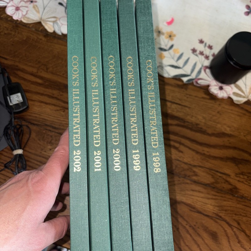 Cook’s Illustrated Annual Cookbook Recipes Book Lot 5 Green Hardcover 1998-2002