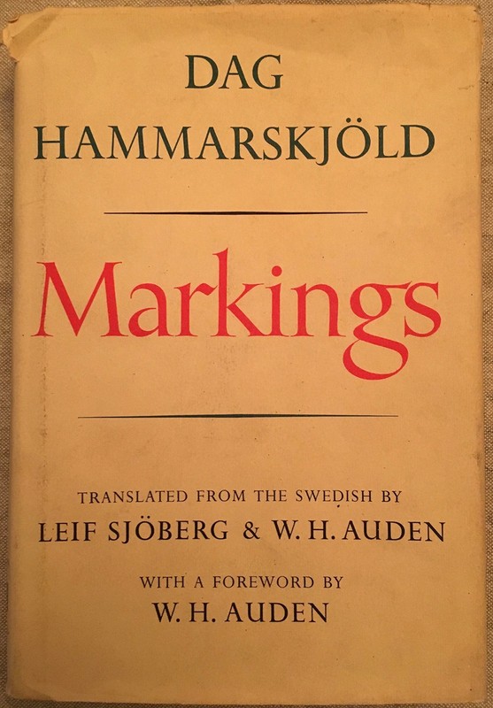 Markings Dag Hammarskjöld|Leif Sjöberg|W.H. Auden hardcover Acceptable