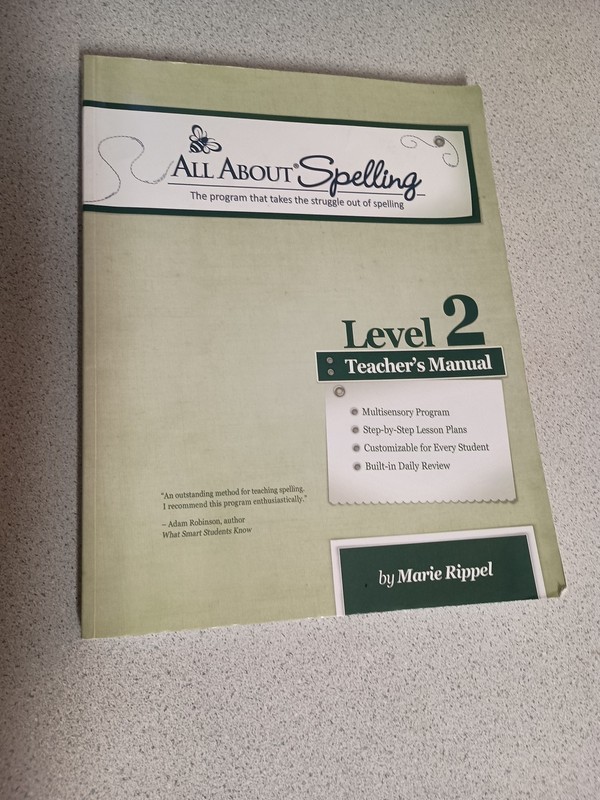 All About Spelling Level 2 Teacher’s Manual – Black & White Edition